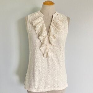 Chaps Lacy Sleeveless Blouse